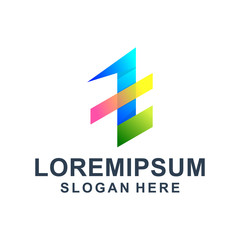 Colorful Abstract Letter Z Logo Design