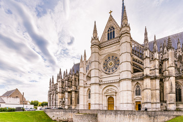 Fototapeta na wymiar Royal cathedral of the Holy Cross in Orleans in France