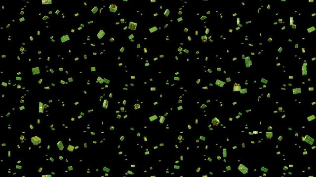 LOOP_TILE Christmas Present B with alpha. This footage is loopable and tileable and can create an endless & infinite seamless background. It comes with an alpha channel that can be added to the RGB