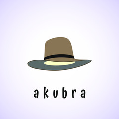 akubra hat creative simple flat vector illustration