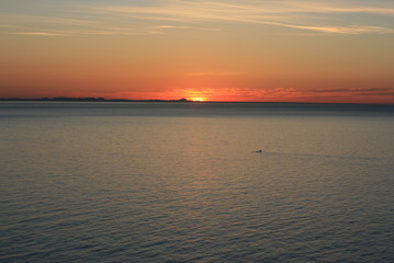 Sonnenuntergang auf der Mittelmeerinsel Mallorca