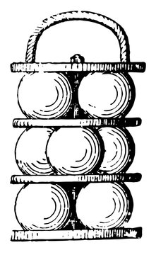 Grapeshot, vintage illustration.