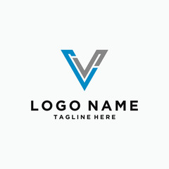 Logo design Inspiration for companies from the initial letters logo CV,CS icon	