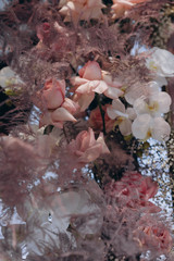  the decor of the wedding wedding ceremony in soft pink colors