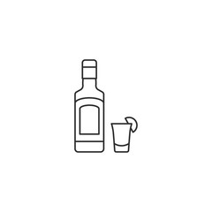 Tequila vector icon outline style