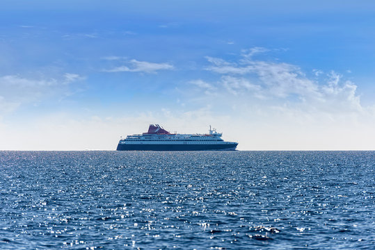 Ferry  On The Sea