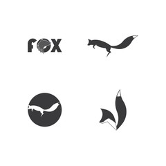 Creative circle fox logo vector. Round fox logo template