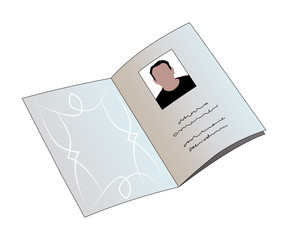 passport realistic vector illustration isolated