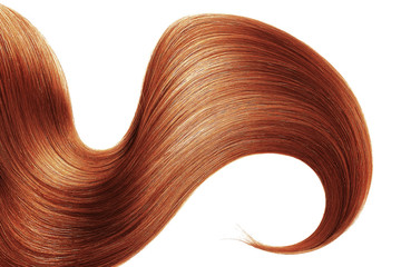 Natural henna hair isolated on white