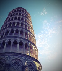 Pisa Tower in Tuscany Region in Italy