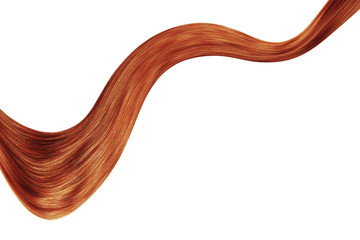 Natural henna hair isolated on white