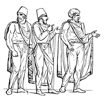Sagum vintage illustration.