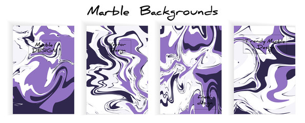 Set of creative module banners for a different design. Marble vector banners set.