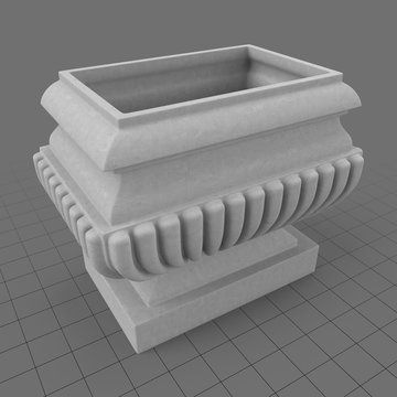Concrete garden urn