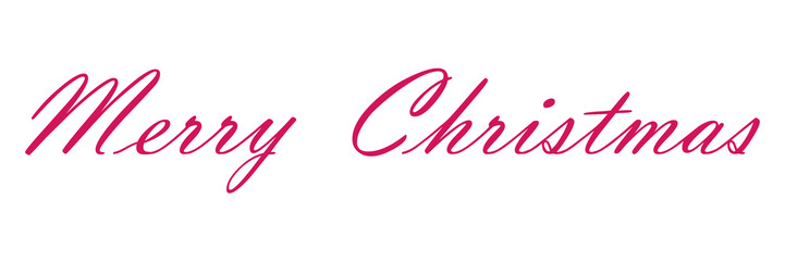 Christmas hand drawn lettering. Xmas text isolated on white for postcard, banner design element.  Merry Christmas script calligraphy. Xmas holiday lettering design.