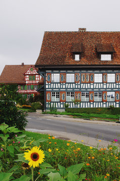 Traditional building in Kesswil in the canton of Thurgau, Switzerland