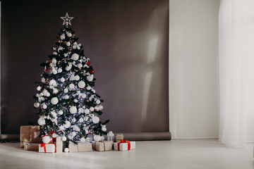 Fototapeta premium Christmas decorations Christmas tree Gifts Christmas winter