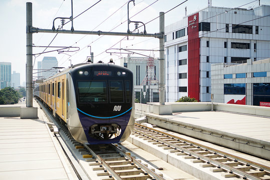 MRT Train In The City Of Jakarta, Indonesia