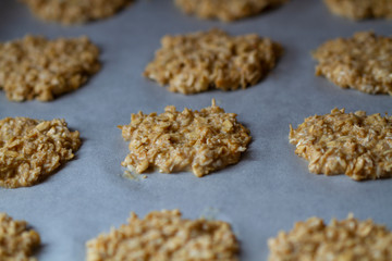 Cooking Homemade Oatmeal Cookies