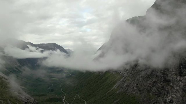 Unique view of Trollstigen Road & clouds, Norway