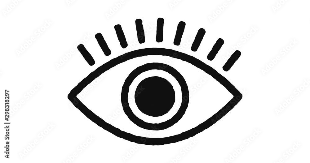 Poster optometry outline icon animation footage/video. hand drawn like symbol animated with motion graphic,