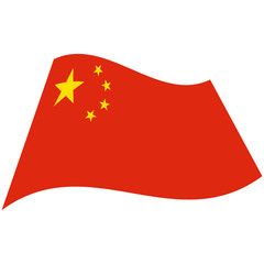 People's Republic of China. National flag, icon. Vector illustration on white background.