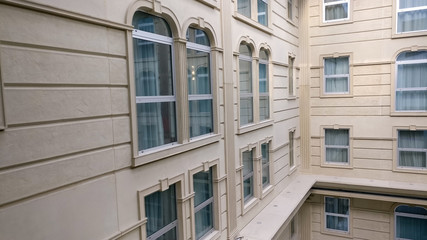 View of atrium from a room window. Atria were a common feature in Ancient Roman dwellings, providing light and ventilation to the interior.
