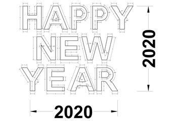 Obraz premium Happy Holidays 2020 Blueprint