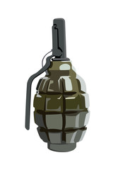 hand grenade realistic vector illustration isolated