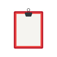 Icon clipboard checklist or document with checkmark with text in flat style