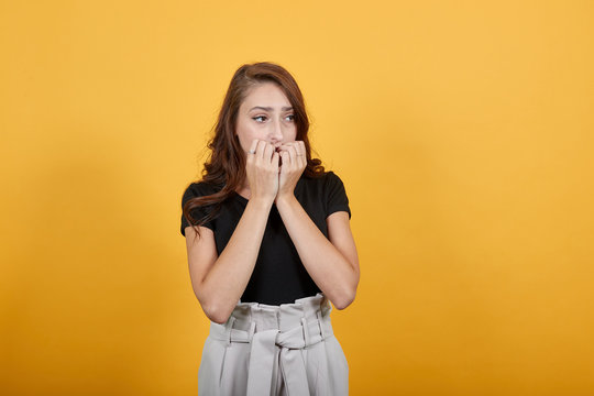 Innocent girl afraid of some kind of ghost. She has watched a movie of horror genre now she is seeing ghosts in her imagination.