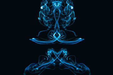 Smoke on a black background. Abstraction.