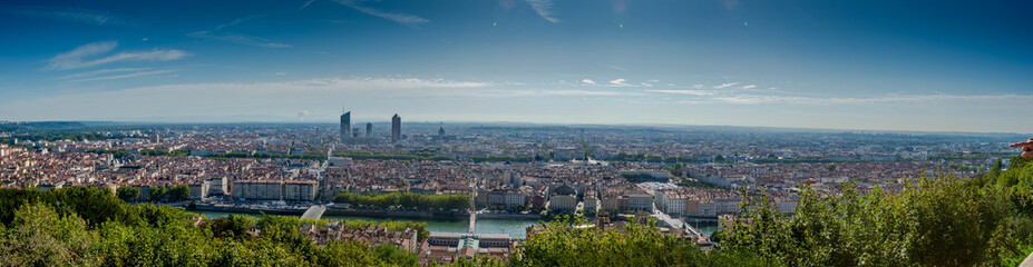 Naklejka premium panorama lyon 