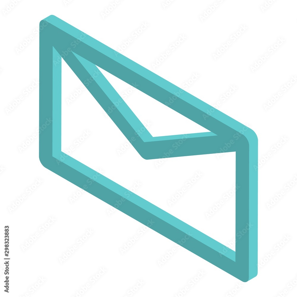 Poster mail sign icon. isometric of mail sign vector icon for web design isolated on white background