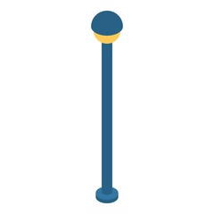 Street light pillar icon. Isometric of street light pillar vector icon for web design isolated on white background