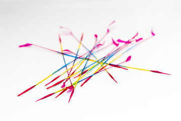 たくさんのカラフルな線香花火