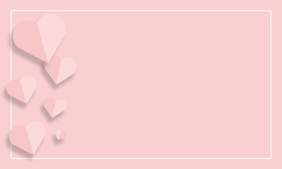 Happy heart card, Valentine day with love, Heart pink balloon, birthday, mother's day, Anniversary card