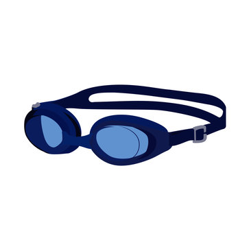 Swimming glasses realistic vector illustration isolated