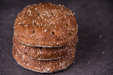 Round finnish bread rolls