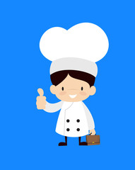 Cute Cartoon Chef - Showing a Thumb Up