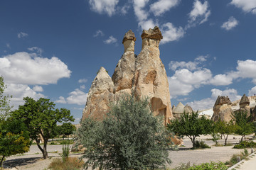 Rock Formations in Pasabag Monks Valley, Cappadocia, Nevsehir, Turkey