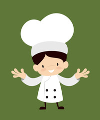 Cute Cartoon Chef - In Cheerful Pose