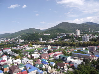 aerial view of the city