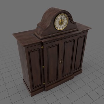 Armoire with clock
