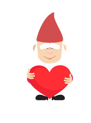 Cute Cartoon Chef - Standing with a Heart