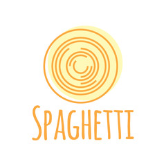 Vector logo of spaghetti, noodles and pasta