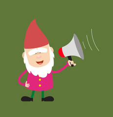 Cute Cartoon Chef - Standing with Loudhailer