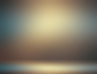 Vintage 3d background. Old room illustration. Grey beige blue wall and floor texture. Dusty rustic studio abstract interior.