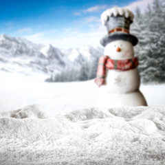 snow background and free space for your decoration 