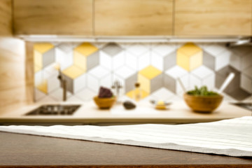 desk of free space and kitchen place 